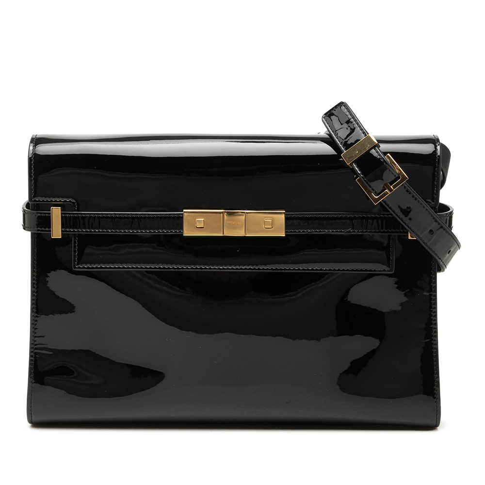 Pre-Loved Saint Laurent Medium Patent Manhattan Shoulder Bag